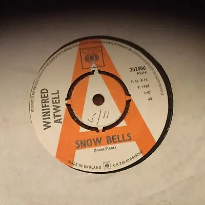 £5 • Buy Winifred Atwell - Snow Bells (7 ) Promo Single. 1965.