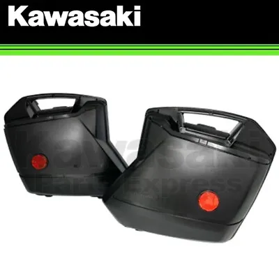 New 2015-2024 Kawasaki Oem Kqr 28 Liter Hard Saddlebag Set Versys Ninja H2 • $740.65