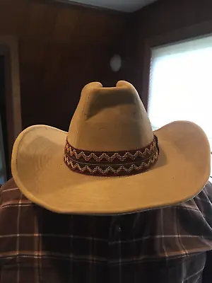 Vintage Light Brown Cowboy Hat Extra Large Size Made In Korea Fine Condition • $24.95