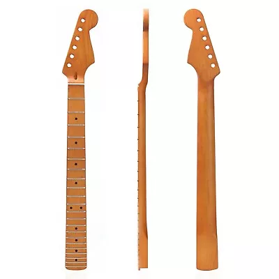 Matt Yellow Canada Maple Electric Guitar Neck 22 Fret For ST Strat Replacement • $37.59