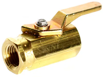 1/4  Female NPT Mini Brass Ball Valve 500 Psi For Fuel Oil Gas Water Marine USA • $15.95
