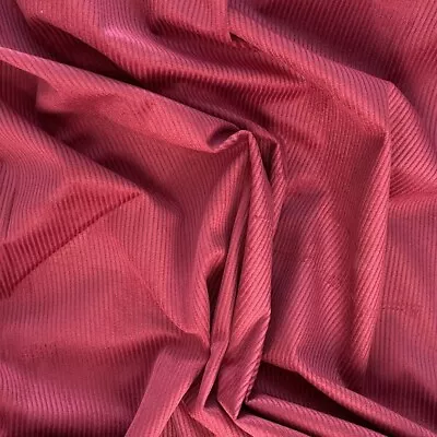 21 Wale Dress Corduroy 100% Cotton Fabric Babycord/Needlecord 60  BURGUNDY WINE • £9.99