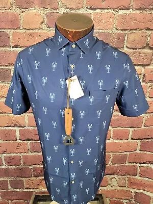 NEW: Mizzen+Main Leeward Trim Fit LOBSTERS Button-up S/S Shirt SZ Small + BONUS  • $59.97