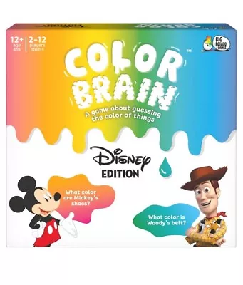 Disney Color Brain Board Game Mickey Mouse Minnie Mouse Quiz Party Game New • $16.99