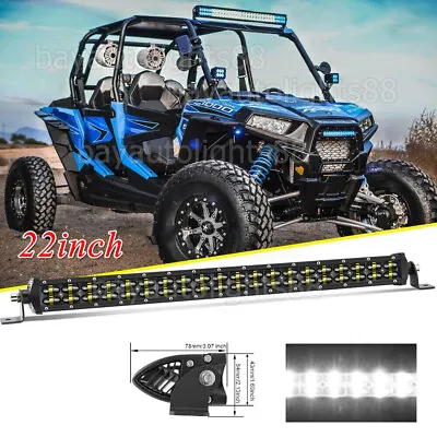 Double Row 22'' Led Light Bar Fit Arctic Cat Can-am Polaris ATV UTV Accessories • $38.64