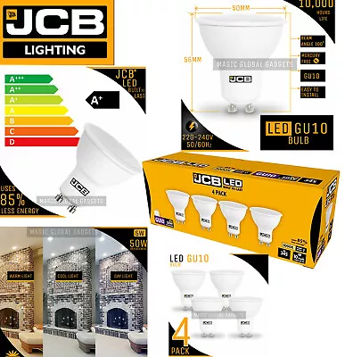 JCB GU10 LED Bulbs Spot Light Lamps Warm Cool Day Down Lights • £8.99