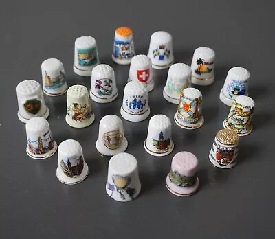 Thimble Collection Mixed Lot Of 21 Decorative Souvenir Multicolor • $17