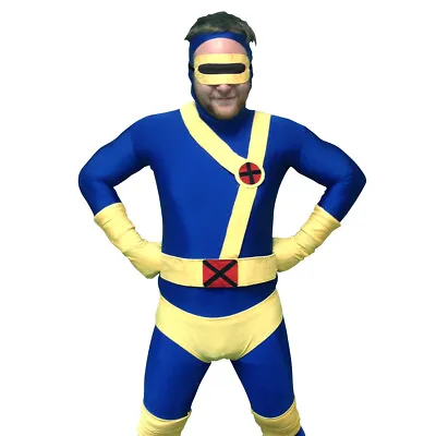 Cyclops Adult Costume Body Suit X-Men Superhero Spandex Body Suit Mens • $26.83