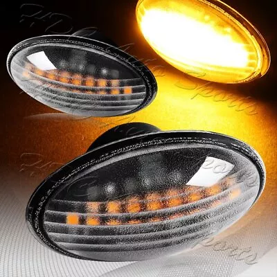 For 2002-2006 Mini Cooper Black Amber LED Turn Signal Side Marker Lights Lamp • $17.99