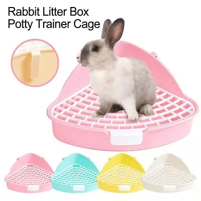 Rabbit Litter Box Potty Trainer Cage Accessories Pet Pee Pan Tray Pet Toilet 1X • £5.77