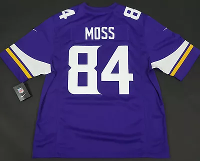 Nike Minnesota Vikings Randy Moss Game Jersey #84 Purple Rare New Nwt (size Xl) • $161.99