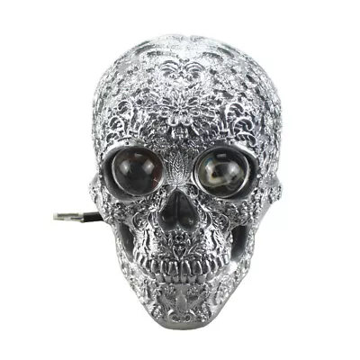 Universal Handmade Skull LED Hi/Lo Beam Headlight Custom Headlamp For Harley BMW • $93.59