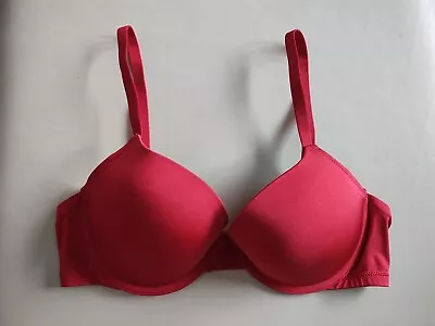 New Marie Meili Asos Size 38b Red Padded Plunge T-shirt Bra C/d • £5.99