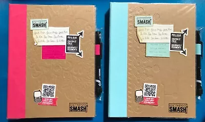 Lot Of 2 K & Company SMASH BOOK Journal 2 Pens Scrapbook Blue & Pink • $45.95