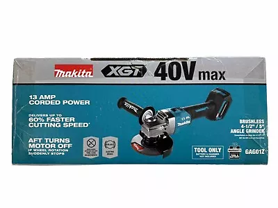 Makita GAG01Z 40V MAX XGT 4-1/2” / 5  Brushless Angle Grinder W/ Brake-Tool Only • $178.95