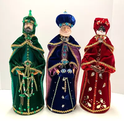 Three Kings 3 Wise Men Magi Beautiful Colored Figurines Christmas 16  Nativity M • $30