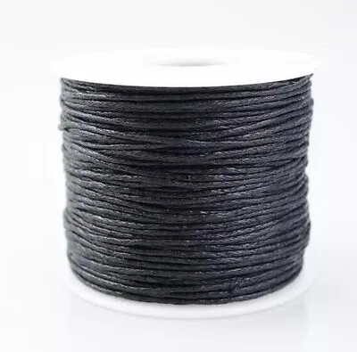Waxed Cotton Cord 1mm 5m 10m Jewellery Making Bracelet Necklace Craft Thread DIY • £2.49
