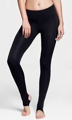 Victorias Secret VSX SPORT Black Yoga Pant Knockout Stirrup Tight Legging LARGE • $29.99