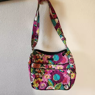 Vera Bradley Va Va Bloom Voom Fabric Quilted Purse Floral Crossbody Day Out Bag • $12