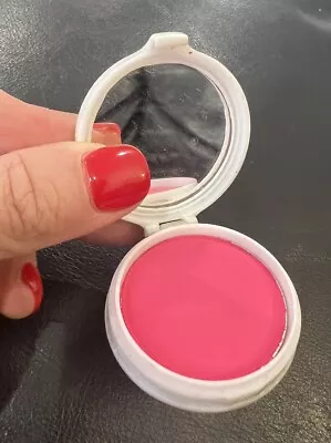 Vintage Max Factor Hollywood Mid Century Compact Cake Rouge Blush Rose   Red #2 • $29.99