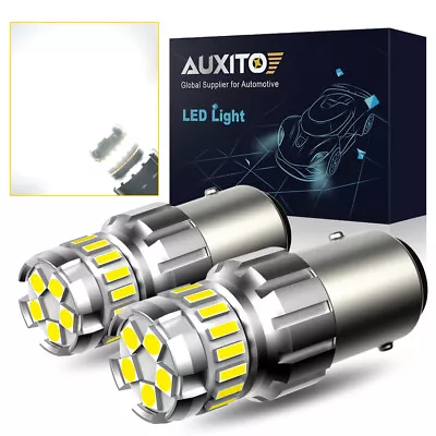 AUXITO 2400LM 1157 2357 LED Turn Signal Light Blinker Bulbs Canbus 6500K White • $11.01