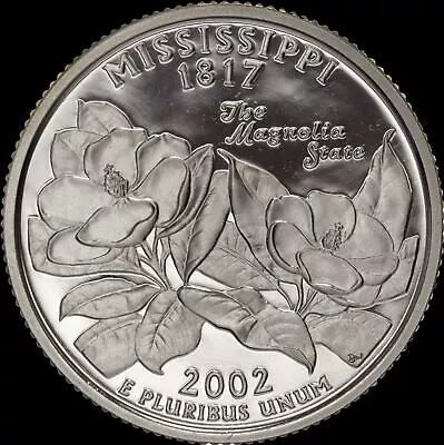 2002 S Mississippi State Quarter Gem PROOF Deep Cameo CN-Clad Coin • $3.99