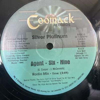 Silver Platinum - AGENT - SIX - NINE - - RARE FREESTYLE Electronic Miami Bass • $20