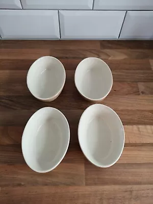 4 Mason Cash Pie Dish Serving Dishes Oval Shape  Brown  • £15.99