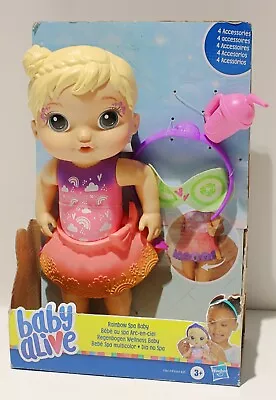 Baby Alive Rainbow Spa Baby W/4 Accessories Blonde Hair • $22.49