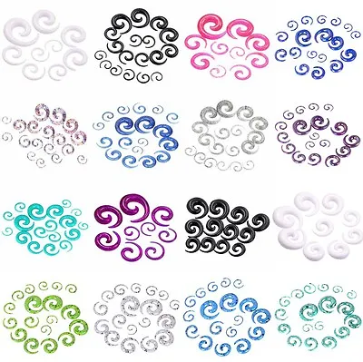 18PC Acrylic Spiral Taper Ear Stretching Gauge Kit Stylish Set Piercing 14G-20MM • $8.99