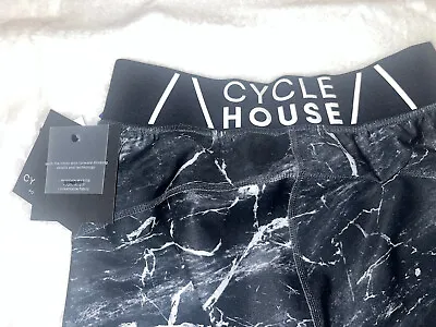 Cycle House New Powered By Marika Techno Lite Black Destroyed Marble Leggings Sm • $15