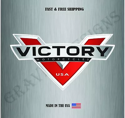 Victory Motorcycles 4m Vinyl Decal Sticker Us Made Car Truck Bumper Cornhole • $4.09