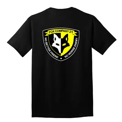 2nd Battalion 1st (2/1) Fox Company WWII War Veteran Black/White T-Shirt Vietnam • $16.79