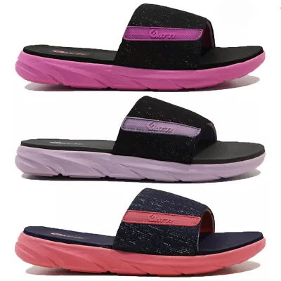 Ladies Summer Mules Sliders Beach Pool Gym Slip On Flip Flops Sandals Shoes Size • £2.95