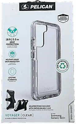 Pelican Voyager Clear Case W/ Holster Clip Stand For Samsung Galaxy S22+ (Plus) • $7.75