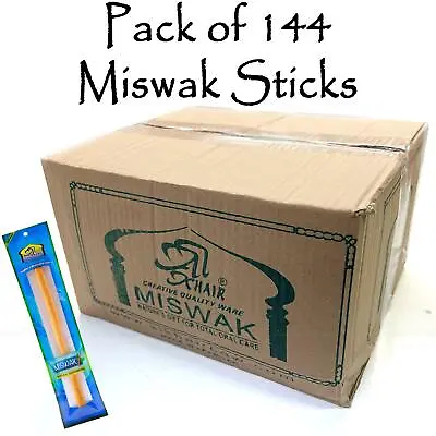 Al Khair Miswak Miswaak Siwak 8 Peelu Siwaak Fresh Natural Toothbrush Box Of 144 • £36.99