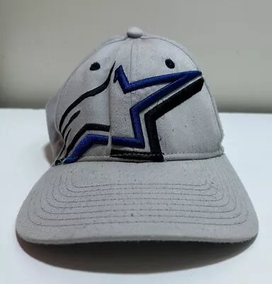 ALPINESTARS ASTARS CORP Hat Snapback Grey Size Small - Medium VGC - FAST POST! • $34.95