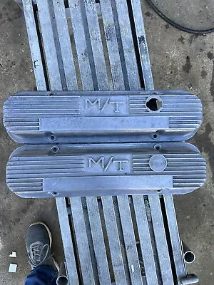 Vintage MT Mickey Thompson Pontiac Aluminum Valve Covers Gasser 350 389 400 455 • $199