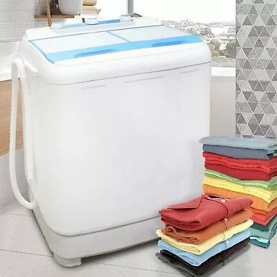 Twin Tub Washing Machine Caravan 6.5kg Compact Top Loader Portable Spin Dryer • £229.99