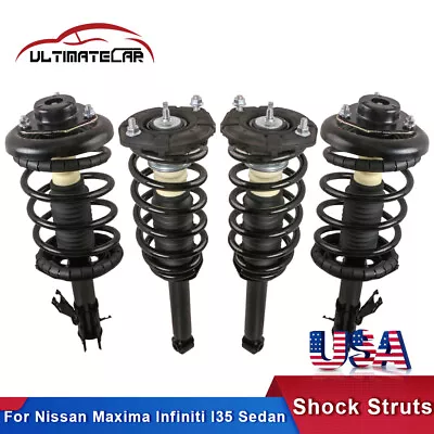 4Pcs Front+Rear Complete Shock Struts For 02-03 Nissan Maxima 02-04 Infiniti I35 • $186.96