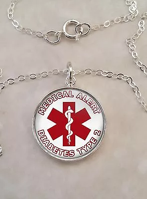 Choose Medical Alert Message Sterling Silver 925 Pendant Necklace  • $36.50