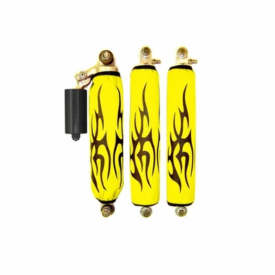 $29.71 • Buy Yamaha Rhino Set Of 4 Black Tribal Yellow Shock Cover