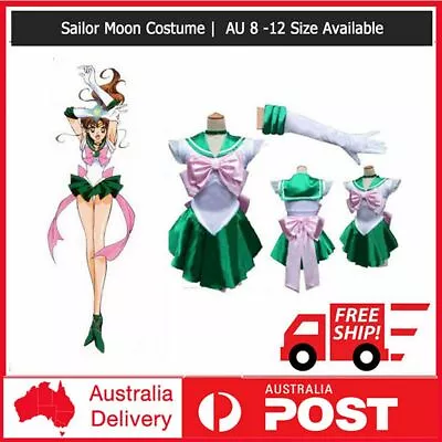 Sailor Moon Jupiter Costume Cosplay Uniform Sailormoon Fancy Dress & Gloves • $32.77