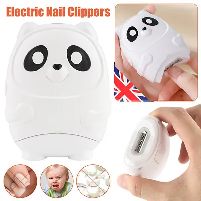 Automatic Electric Baby Nail Clipper Trimmer Manicure Care Tool USB Rechargeable • £12.48