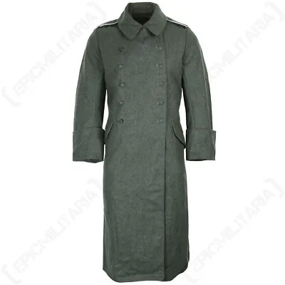 German Army M40 Field Grey Wool Great Coat - WW2 Repro Officer Trench Over Long • £182.95