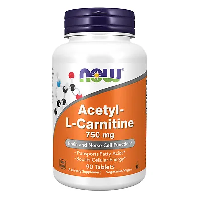 NOW FOODS Acetyl-L-Carnitine 750 Mg - 90 Tablets • $24.50