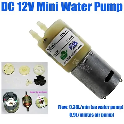 12V DC Micro Water Pump 370 Diaphragm Pump PV Solar Air Pump Fishing Oxygen Pump • $8.99