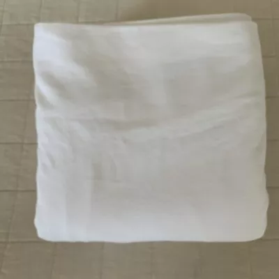 Restoration Hardware Duvet Covet QUEEN  Stonewashed Belgian Linen Cotton WHITE • $69.99