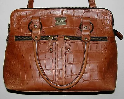  MODALU  London Medium Brown Leather Shoulder/ Satchel Handbag • $35