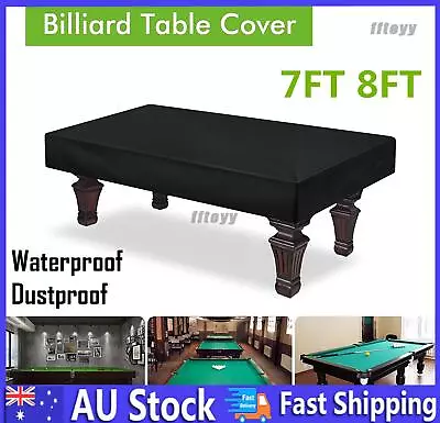 7/8FT Pool Snooker Billiard Table Cover Polyester Waterproof Dust Cap Outdoor • $21.42